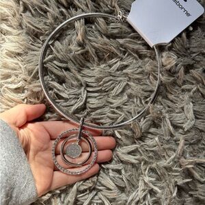 Silver Necklace with Circular Pendant